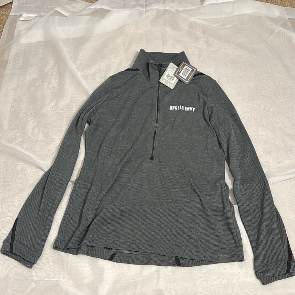 Long Sleeved Trimark T Shirt ½ zip - Angel’s Envy